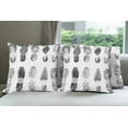 thumbnail image 6 of Ambesonne Grunge Throw Pillow Cover 4 Pack, Damaged Murky Artisan, 18", Grey and White, 6 of 7