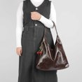 thumbnail image 4 of Superior Elegante Bolso Slouchy Transporte para Mujeres PU Gran Capacidad Con Cerezo Cierre Desplazamiento Suave, 4 of 9