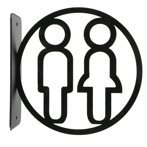 Letrero de baño para oficina de negocios Letreros de baño para hombres y mujeres Letreros de puerta de baño para puertas de inodoro Letrero de puerta de baño de negocios