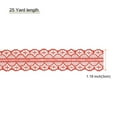 thumbnail image 2 of Unique Bargains 1.2 Inch Wide 25 Yard Lace Ribbon Floral Pattern Red Lace Trim Ribbon for Gift Wrapping, Wedding Decor, 2 of 5