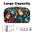thumbnail image 3 of Musical Note Electronic Organizer Travel Case, Oxford Fabric Waterproof PC Case Cable Organizer Cord and Cable Organizer Electronic Travel Case Organizer, 5.9x9.44x3.14 in, 3 of 6