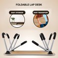 thumbnail image 5 of Foldable Lap Desk, 23.6 Inch Portable Wood Laptop Desk for Bed Sofa Reading Writing Eating Watching, Walnut, 5 of 6