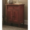 thumbnail image 4 of Alaterre Furniture Country Cottage Accent Cabinet, Antique Farmhouse Style Shelf and Square Turned Legs, Pine/Acacia Hardwood for Living Room, Red, 4 of 7