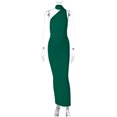 thumbnail image 4 of Antinious Ladies Summer Dress,Formal Party Dresses for Women,Wedding Guest Dresses for Women Solid Hanging High Slit Sleeveless Formal Evening Dresses,Green,L, 4 of 5