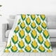 thumbnail image 1 of Fotbe Corn Cob Manta de Franela Acolchonada con Estampado, Súper Suave y Esponjosa, Extra Grande para Sofá, Cama, Uso Todo el Año-80"x60", 1 of 7