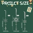 thumbnail image 3 of 15pcs Christmas Tree Decoration Crystal Ornaments - Hanging Acrylic Christmas Snowflake Icicle Drop Crystal Ornaments for Xmas Tree Winter New Year Party Supplies(Red), 3 of 9