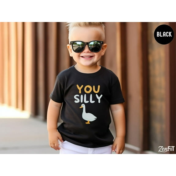 Silly Goose Funny Youth Toddler Kids T-Shirt, Sarcastic Kids, Gift for Son Daughter