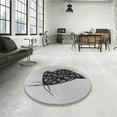 thumbnail image 4 of Ahgly Company Machine Washable Indoor Square Transitional Platinum Silver Gray Area Rugs, 8' Square, 4 of 7