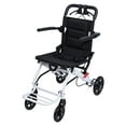 thumbnail image 2 of Fogcroll Portable Transit Travel Wheelchair Folding Transport Wheelchairs Narrow Doorways Wheel Chair for Adults and Seniors Support 180lbs Lightweight Aluminum Wheelchair for Elderly (Only 13.66lbs), 2 of 13