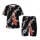 thumbnail image 1 of Balery Tricolor Koi Fish Trio Conjunto de Pijama Infantil de Manga Corta con Estampado – Ropa de Dormir de Algodón Suave-Small, 1 of 6
