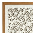 thumbnail image 2 of American Art Decor Handmade Framed Natural Rice Paper and Linen Wall Decor , Brown/White - 23.5" x 23.5", 2 of 6