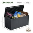 thumbnail image 6 of EHHLY Commercial Grade Deck Box, 120 Gallon Outdoor Storage Box Large, Lockable Package Bin Delivery Box for Outside Front Porch, Patio Cushions Storage Containers Waterproof, Grey, 6 of 10