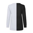 thumbnail image 5 of Darzheoy Womens Tops Comfortable Patchwork Color Long Sleeve Printed Sweatshirts Seamless Pullover Casual Fall Zipper Blouses T-Shirt, 5 of 5
