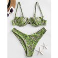 thumbnail image 5 of BONIXOOM Tankini Swimsuits For Women Wire-Free No Closure Printed Bikinis Bikini Summer Swimwears on Clearance Green Size 6, 5 of 9