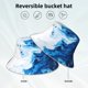 thumbnail image 2 of Balery Blue White Fluid Art Sombreros para el sol para hombre y mujer, sombrero de pescador con UPF 50+, 2 of 6