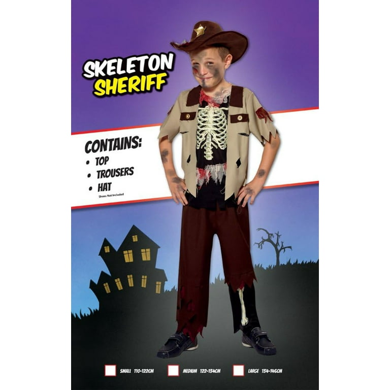 Skeleton Sheriff Boys Costume Skeleton Sheriff Boys Costume