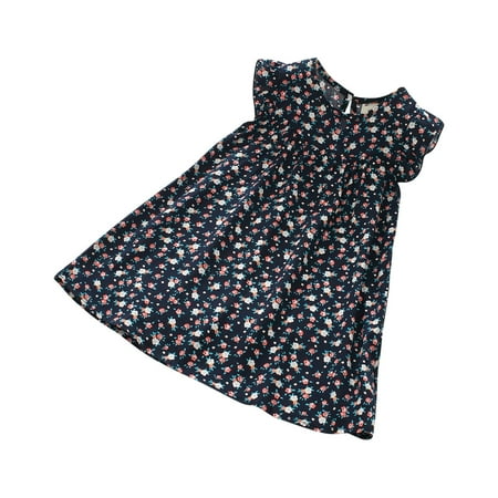 

Funicet Toddler Girls Summer Dresses Sleeveless Round Collar Floral Dresses Casual Fashion Daily Outside Dresses
