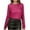 Hot Pink, variant on ameIAEA Sequin Tops for Women Long Sleeve Backless Sparkly Blouses Solid Color Dressy Casual Shirts