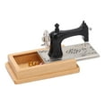 thumbnail image 4 of Dollhouse Accessory, Dollhouse Miniature Sewing Machine  Texture Alloy and Wood  for Collection Dark Brown,Wood Color, 4 of 7