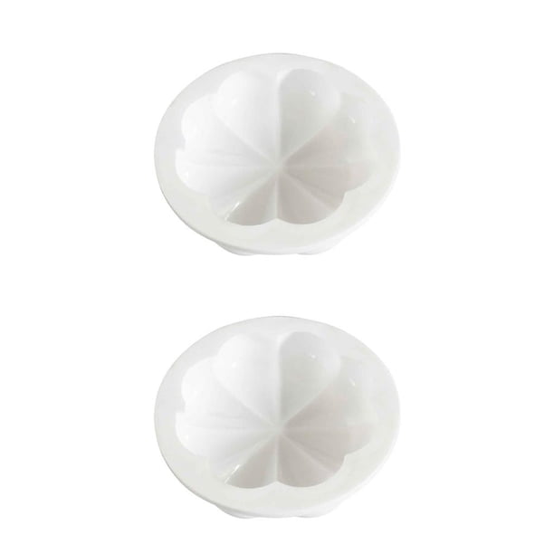 Matsuzay Molde de pastel de silicona 3D 8 pétalos Flor Sartenes Herramientas para hornear Mousse Postre de chocolate Molde Herramienta para pasteles Blanco 19.5*5*12.5 cm 2piezas Matsuzay CBP058280