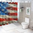 thumbnail image 7 of Orinice Flag Stars Blue Center Bathroom Decor Set Colorful Luxurious Polyester Fabric Fashion Shower Curtain with Hooks 69x72, 7 of 7