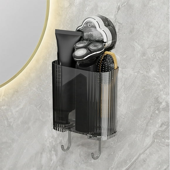 Organizador de Ventosas, Estante con Drenaje, con Ventosas Fuertes, Plástico Transparente, 22 x 10.1 x 5.7 cm para Baño, Almacenamiento de Cocina