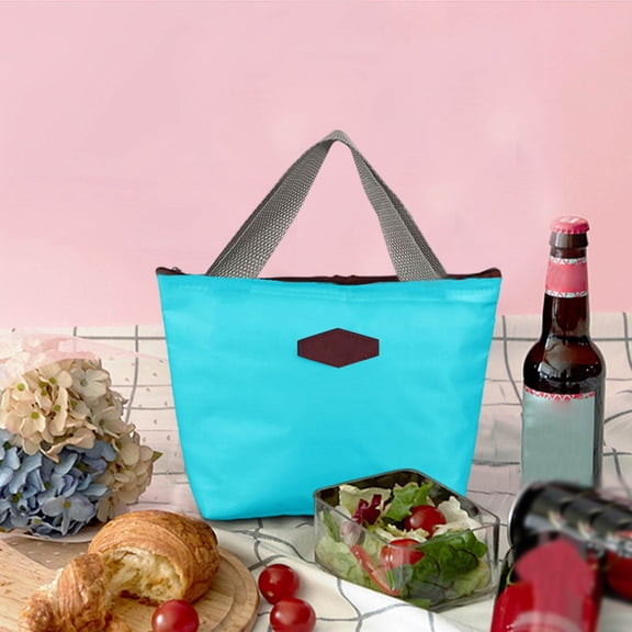 UNLLLL Reusable Insulated Picnic Bags with Zipper, Lunch Bag Shopping Bag Grocery Bag, Foldable Leak Proof, for Travel, or Lunch, Camping, Beach Food Frozen