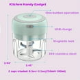 thumbnail image 3 of 250ML Electric Mini Garlic Chopper - Portable Veggie Food Processor for Ginger, Chili, Minced Meat, Fruit - USB Rechargeable, Wireless, Compact, Easy-to-Use Garlic Press for Kitchen, 3 of 5