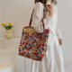 thumbnail image 5 of Bolso de hombro de mujer con diseño floral de moda, de algodón, versátil, para uso diario, de gran capacidad, para llevar hasta la axila, 5 of 5