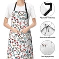 thumbnail image 6 of Uemuo Christmas Elements Pattern Waterproof Apron Adjustable Dishwasher Apron- Apron for Women Men Heavy Duty Work Apron for Dishwashing Chemical Lab, 6 of 9