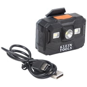 Klein Tools 60406RL Non-Vented Full Brim Hard Hat with Rechargeable Headlamp - White