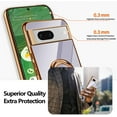 thumbnail image 2 of Compatible with Google Pixel 7 5g Cell Phone Case Ultra Slim Thin with 360°Finger Ring Stand Metal Electroplated Soft TPU Frame Full Body Shock-Absorption Bumper Hard Back Mobile Cover-Purple, 2 of 14