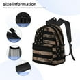 thumbnail image 6 of Horeoi American Flag with Desert Camouflage Print Casual Backpack for School Work Travel Hiking with Laptop Compartment and Side Pockets Lightweight Design, 6 of 6