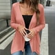 thumbnail image 5 of Tops bonitos,Cárdigan informal de manga larga para mujer, top holgado con cuello en V, mezcla de poliéster y elastano, ideal para uso diario, sopatenor, 5 of 9