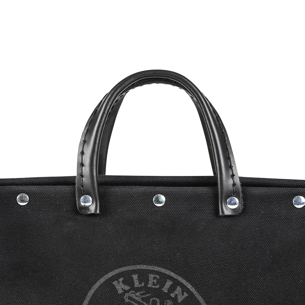 Klein Tools 510218SPBLK 18 in. Deluxe Canvas Tool Bag - Black