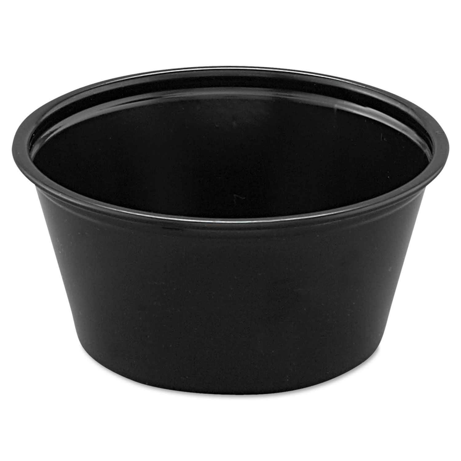Polystyrene Portion Cups, 2oz, Black, 250/Bag, 10 Bags/Carton Walmart