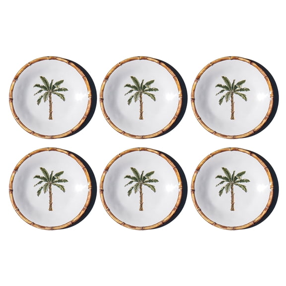 Rainforest Palm NewWave Melamine Salad Plate - Green - 8.5" - Set of 6