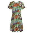 thumbnail image 4 of The ORIGINAL Enchanted Tiki Room Collage Dress Fashion Beach Short Sleeve Dresses Female Party Printed Sundress, 4 of 7