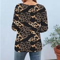 thumbnail image 7 of Levmjia Womens Tops Vintage Boho Floral Printed 3/4 Sleeve T Shirt Loose Casual Round Neck Blouse Pullover Polyester Comfortable All Season, 7 of 7