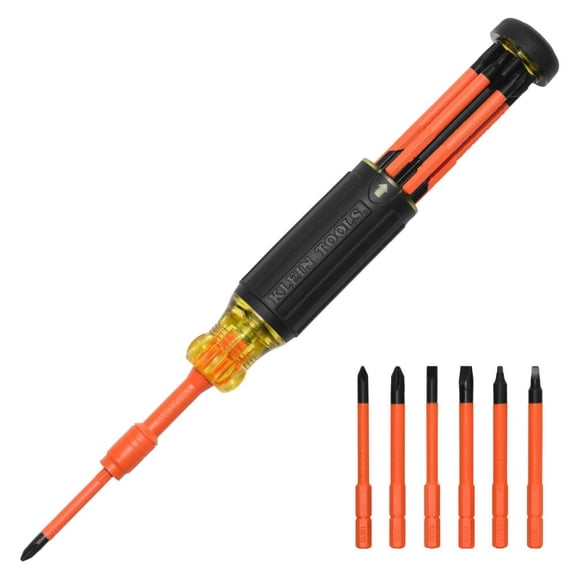 Klein Tools 6 In 1 Insulated Auto Lock Screwdriver
