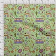 thumbnail image 4 of oneOone Cotton Jersey Light Green Fabric Kids Craft Projects Decor Fabric Printed By The Yard 58 Inch Wide, 4 of 4