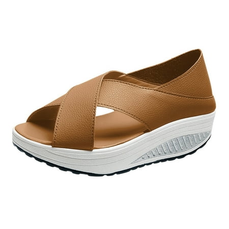 

Youmylove Women Slide Slippers Fashion Summer Sandals Peep Toe Thick Bottom Comfortable Sports Shoes Stylish Female Cozy Daily Walking