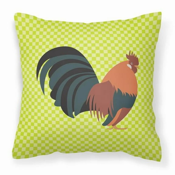 Carolines Treasures BB7662PW1818 Dutch Bantam Chicken Green Fabric Decorative Pillow, 18 x 18 in.