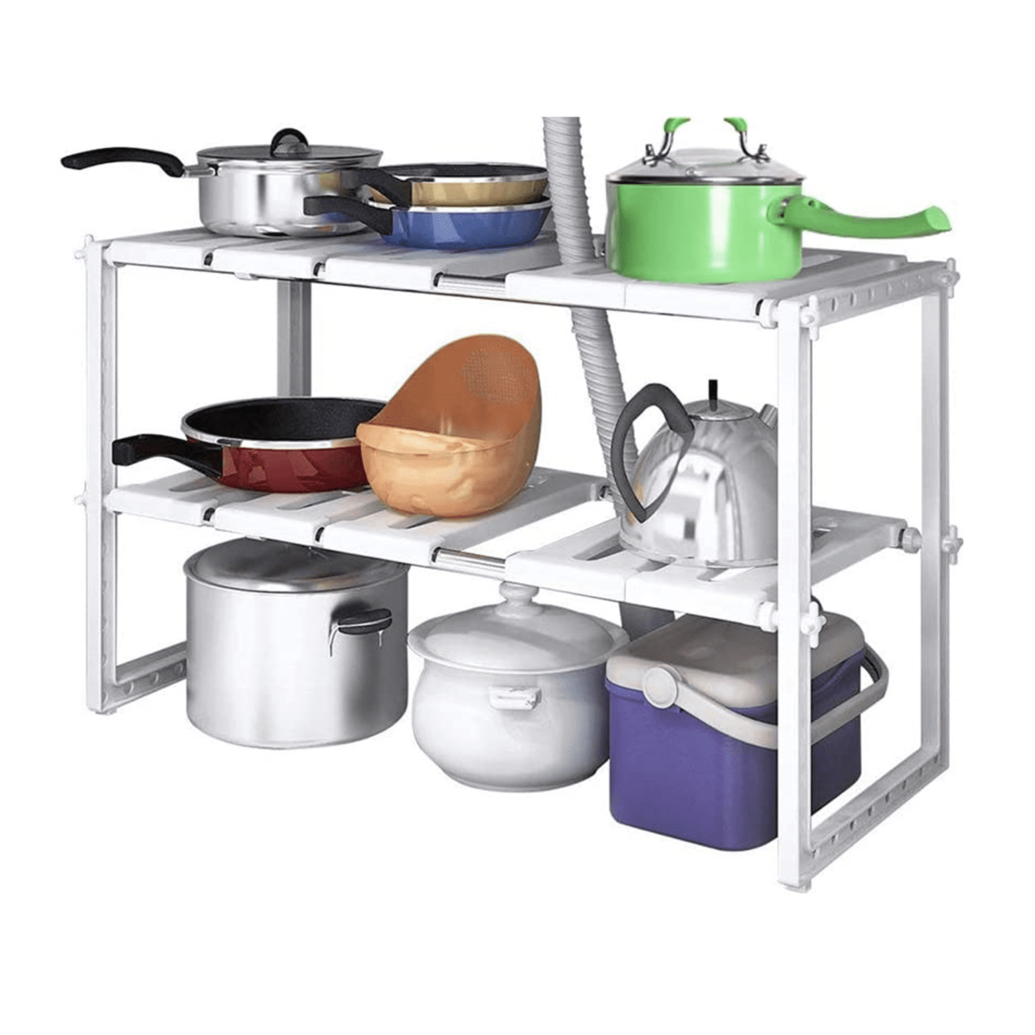 Under Sink Organizer 2 Tier Expandable Under Sink Storage Shelf Under