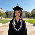 thumbnail image 4 of Class of 2026 Graduation Leis Handmade Ribbon Lei Double Braided Necklace with Grad Letters 47 Inch Gold Purple for High School College Graduates Senior Gift, 4 of 7