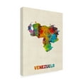 thumbnail image 3 of Trademark Fine Art Michael Tompsett Venezuela Watercolor Map Canvas Wall Art - 14x19, 3 of 5