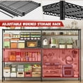 thumbnail image 3 of REIBII 69.8" Wide All Metal Storage Shelves for Garage Wire Shelving Unit 4 Tier Adjustable Shelving for Pantry Shelves Kitchen Shelving, 3 of 7