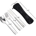 thumbnail image 4 of DynkoNA Travel Flatware Set of 2, 6 Pieces Camping Silverware Set (Black), 4 of 7