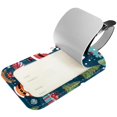 thumbnail image 2 of Square 2Pack PU Leather Merry Chrismas Cruise Luggage Tag with Privacy Cover and Name ID Tag for Travel Handbags Backpacks Luggage Tags, 2 of 6