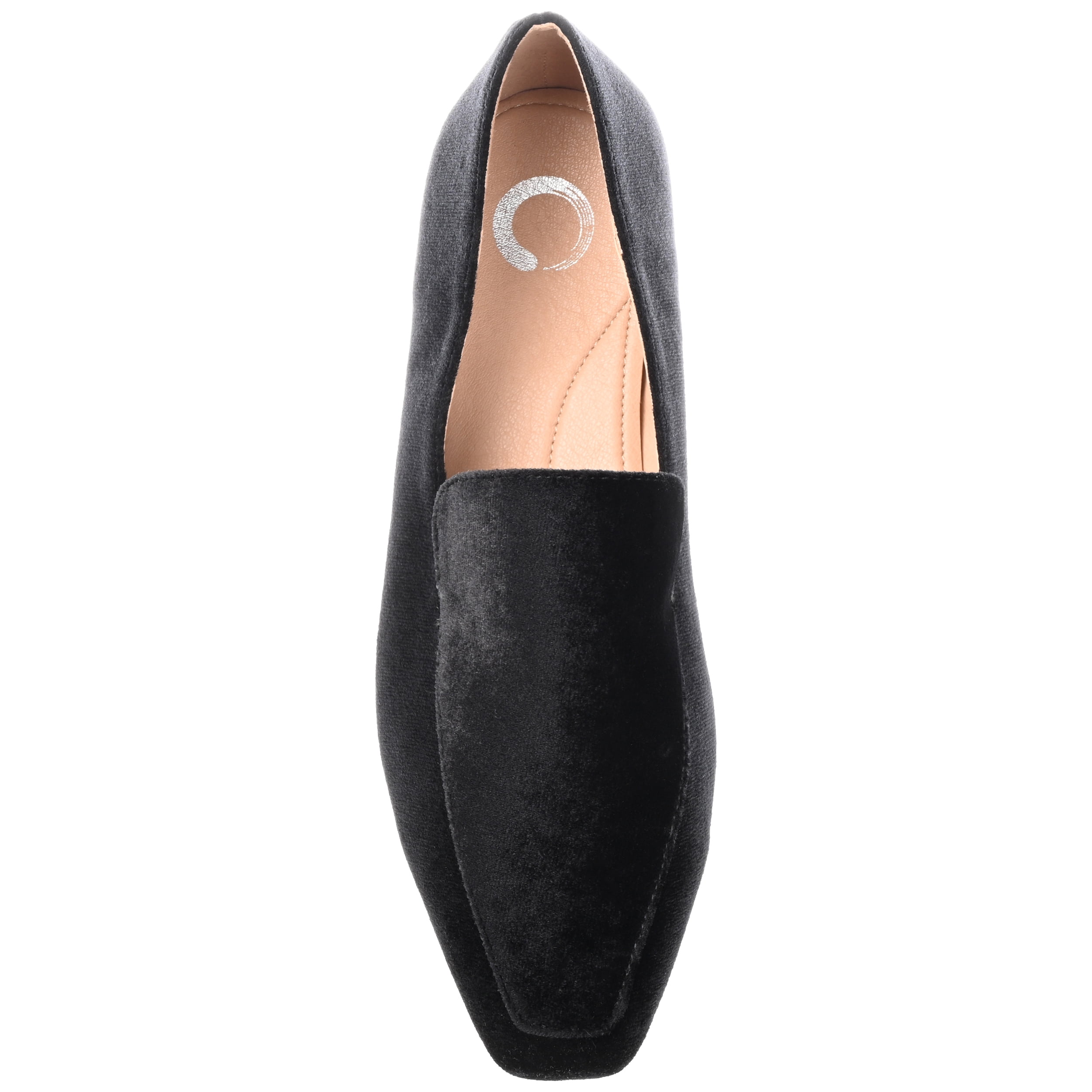 Journee Womens Silas Slip On Square Toe Loafer Dress Flats